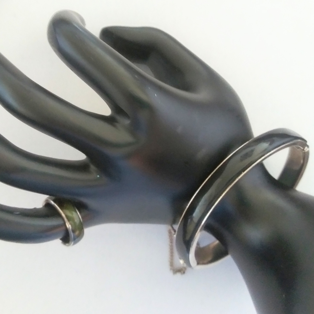Vintage Onxy bracelet & Enamel Ring